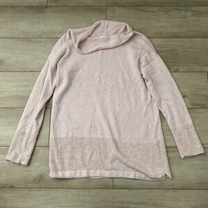 pure Jill light pink Cowell neck wool blend sweater women's Medium Talk MT